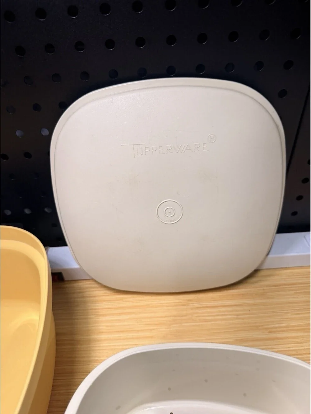 Tupperware Microwave Steamer Square Serving Bowl Vintage 3-pc 887-9 Harvest Gold